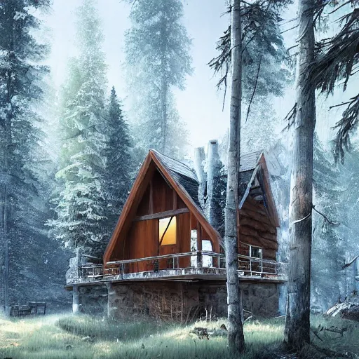 Image similar to a cabin in the woods by Klaus Wittmann