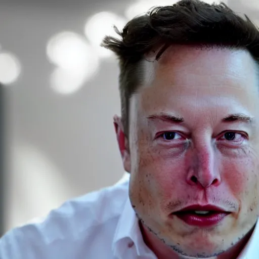 Prompt: Elon musk crying like an angry spoiled child, using twitter on an iphone
