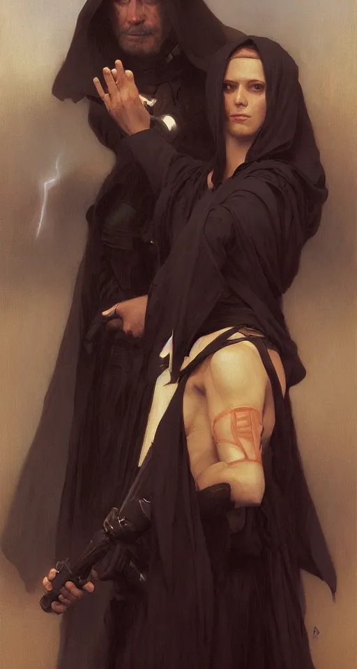 Image similar to a portrait painting of sith lords, art greg rutkowski and william - adolphe bouguereau