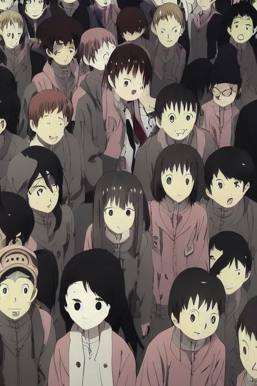 Image similar to A posted of an anime movie by Satoshi Kon and Inio Asano