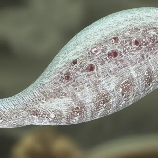 Image similar to an elongated mollusk which has the face of elon musk