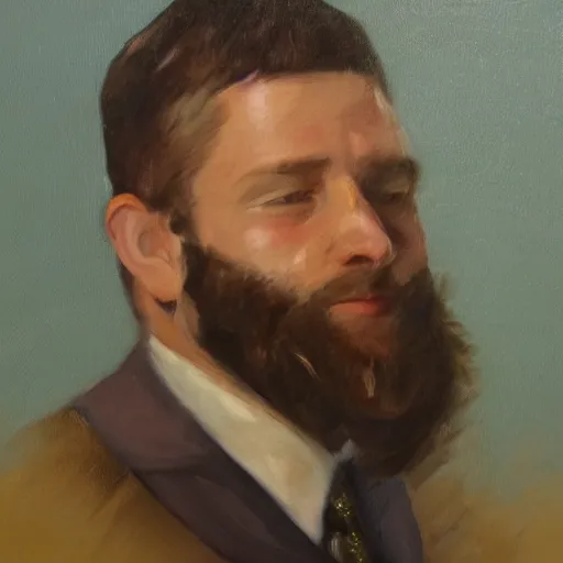 Prompt: a portrait painting of jimmy norcott