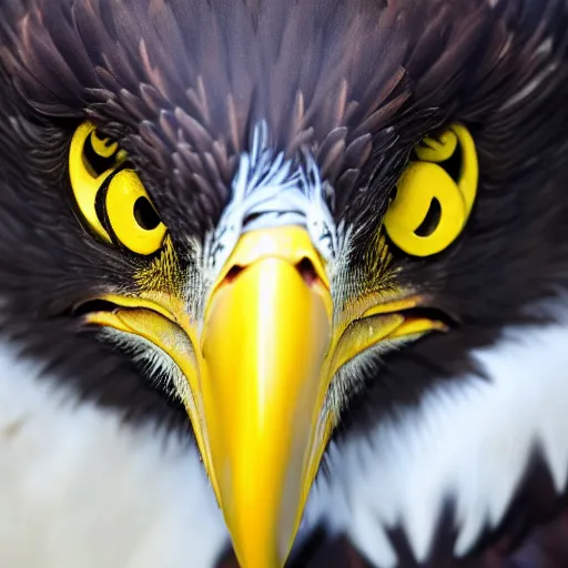 Prompt: extremely detailed cartoon eagle looking directly into camera