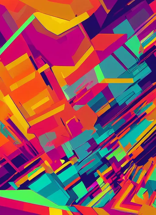 Prompt: Vibrant abstract by Petros Afshar