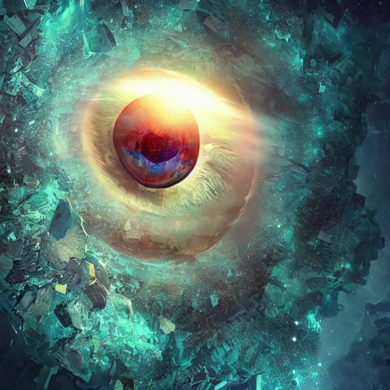 Prompt: planet earth inside someone’s eyeball, fantasy, digital art, 8k resolution, artstation