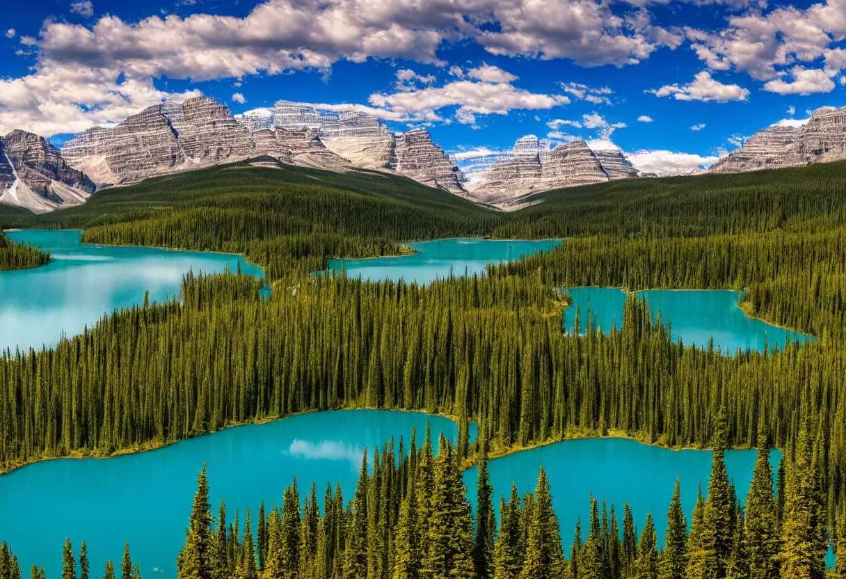 Prompt: Beautiful Alberta lake image UHD 4K