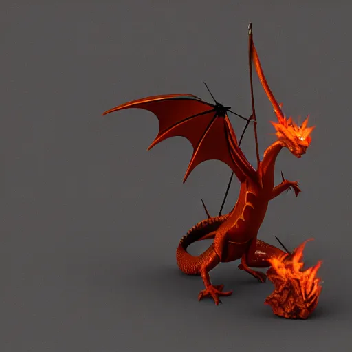 Image similar to 🔥 🐉 🧙♂, blender 3 d render,