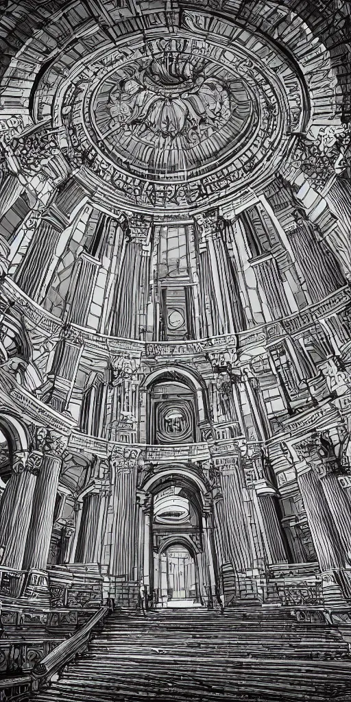 Prompt: the palace of fine arts in san francisco an ultrafine detailed illustration by james jean, intricate linework, behance contest winner, vanitas, angular, altermodern, unreal engine 5 highly rendered, global illumination, radiant light, detailed and intricate environment