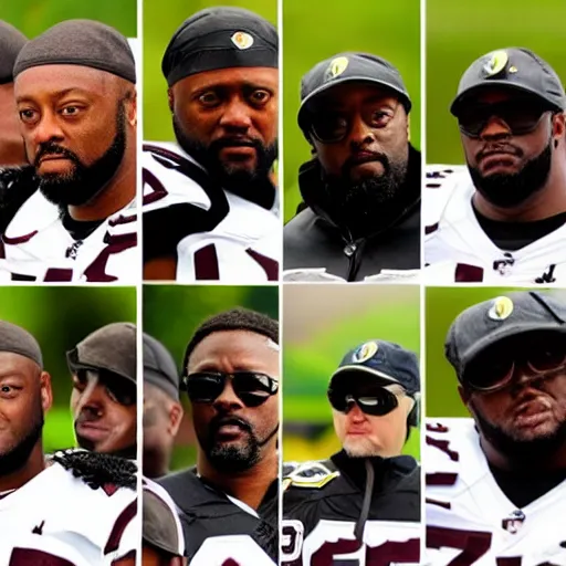 Prompt: Coach Tomlin leading a revolutionary army that will conquer the world
