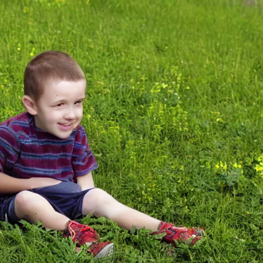 Prompt: stock photo kid hurts knee