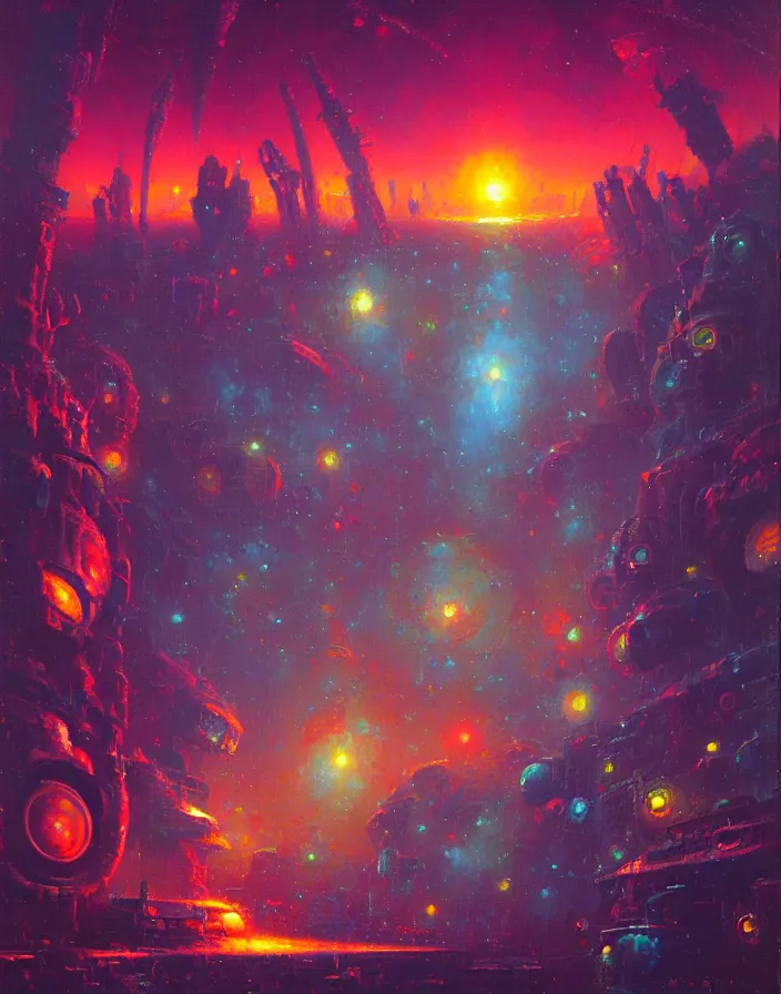 Image similar to an amazing piece of art by Paul Lehr