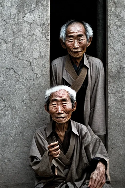 Image similar to photograph of an old japanese man, photograph by steve mccurry