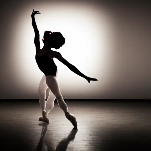 Prompt: a beatiful zombie girl doing ballet, glowing, shallow depth of field, 5 0 mm, full body!! symmetry