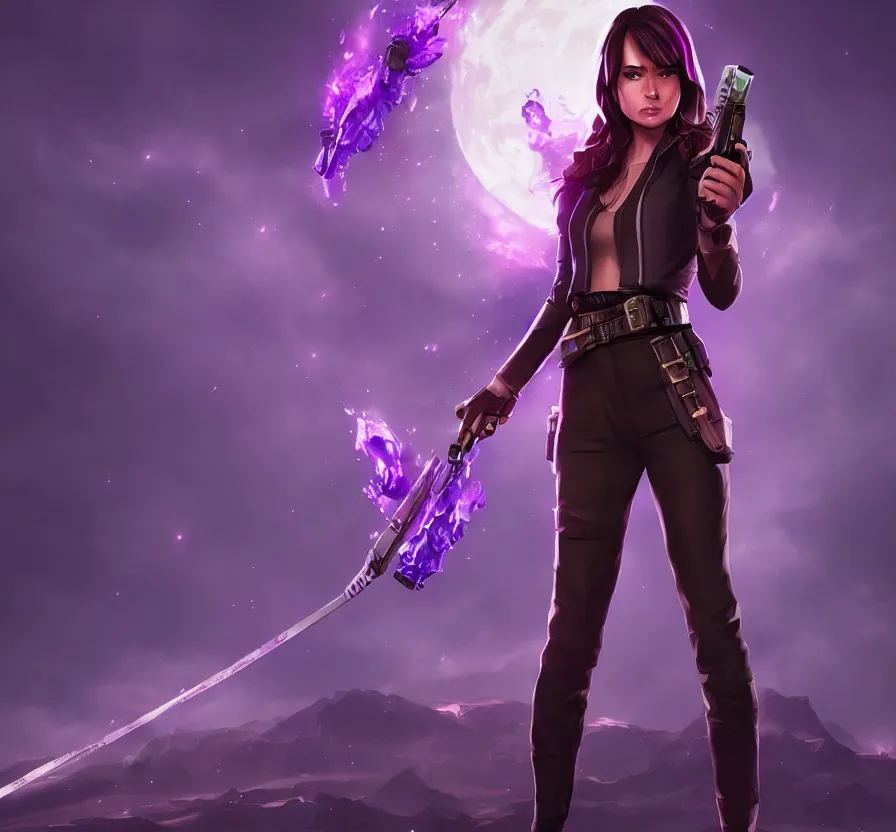 Image similar to solo young mage + brown hair + purple futuristic clothes, instagram, ue 5, ue 6, unreal engine 5, wallpaper, 8 k, ultra detailed, by popular digital artist, artstation