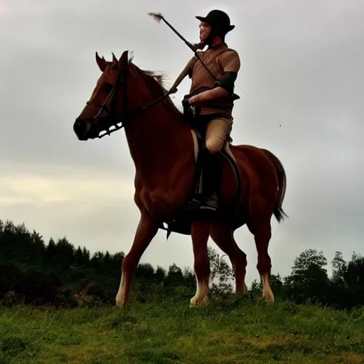 Image similar to centaur riding a horse