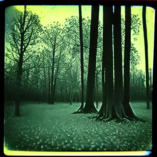 Prompt: 1960s art of tree in magic forest, polaroid, kodak, film grain