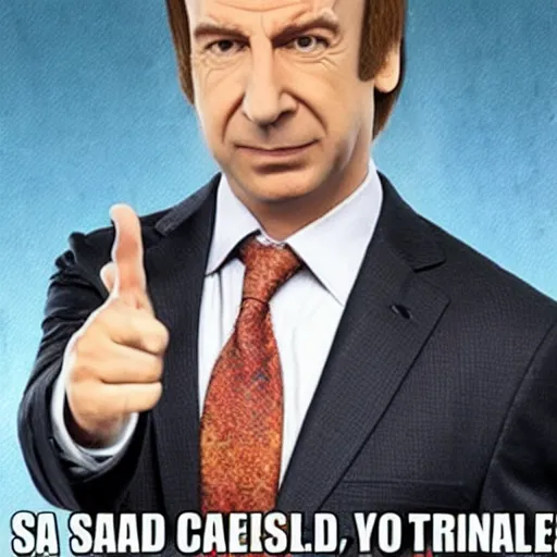 Prompt: Saul Goodman Trollface Me Gusta