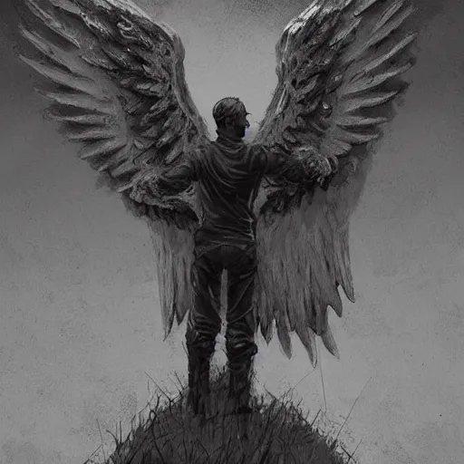 Image similar to guardian angel by Boris Groh trending on ArtStation