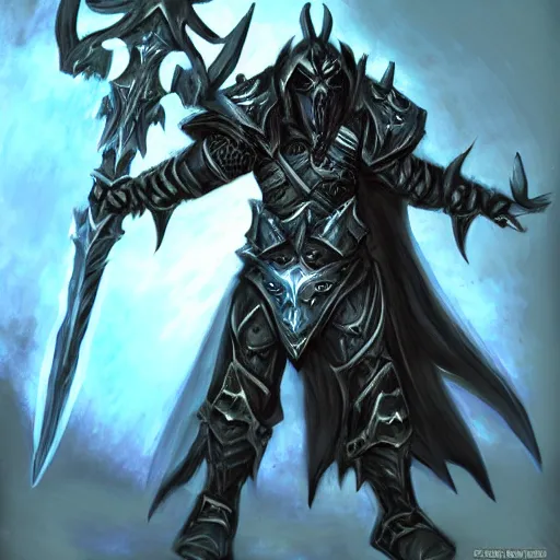 Image similar to fantasy concept art, tauren death knight, ax, plate armor