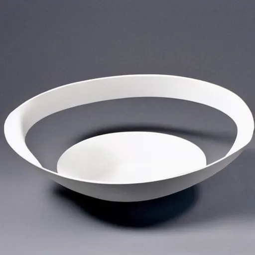 Prompt: an ashtray designed by isamu noguchi, white background, studio photo