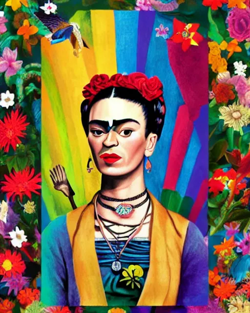 Prompt: Frida Kahlo I Pixar’s Up!