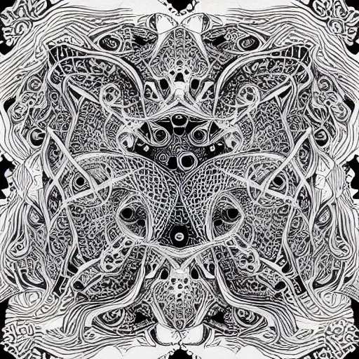 Prompt: “geometrically surreal order of zen, extremely high detail, photorealistic, intricate line drawings, dotart, album art in the style of James Jean”