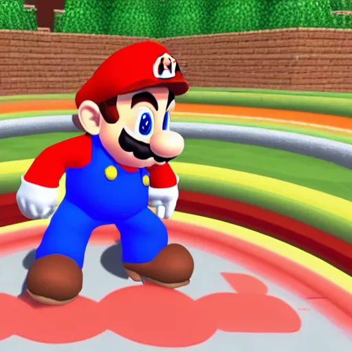 Image similar to Boogie2988 in Super Mario 64, gameplay footage, very detailed, very intricate, 8k,