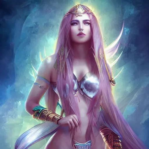 Image similar to a goddess mystic female warrior leader by ross tran digital artwork business leader