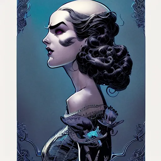 Prompt: medium portrait soft light, by killian eng and joe fenton and martin deschambault, inspired by victorian villains of dc comics, fine, sharp high detail,