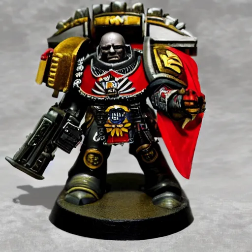 Image similar to winston churchill as a space marine, warhammer 40k, photograph, sharp focus