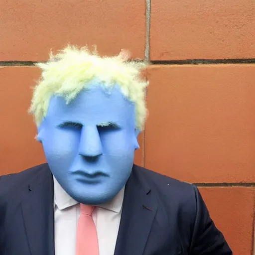 Image similar to cotton candy that looks like boris johnson