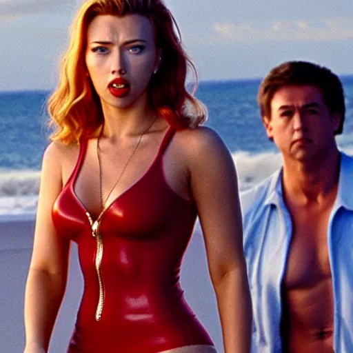 Image similar to A still of scarlet johansson from baywatch