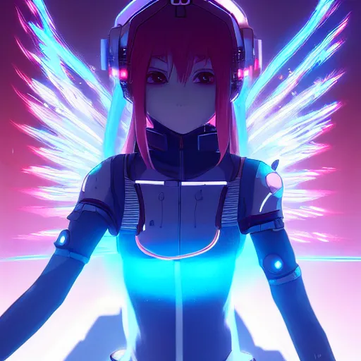 anime cyberpunk movie still arcane, small female