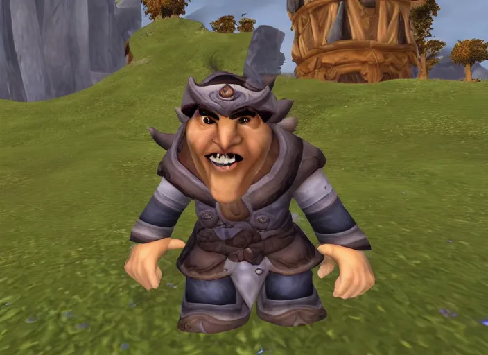Prompt: mr bean in world of warcraft