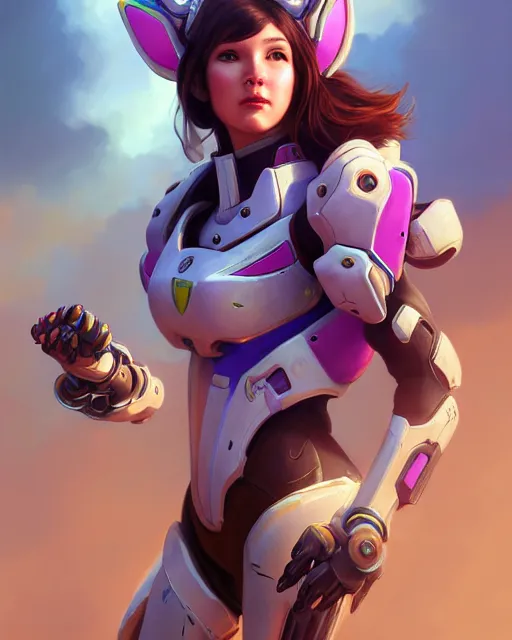 Prompt: d. va from overwatch, perfect face, brown hair, abs, cinematic, stunning, athletic, strong, agile, highly detailed, psychedelic, digital painting, artstation, smooth, hard focus, illustration, art by jessica rossier and and brian froud