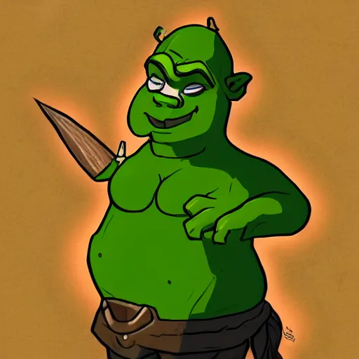 Prompt: Seductive Shrek by misanthropicaz drawception