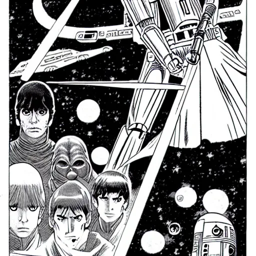 Image similar to starwars manga by junji ito