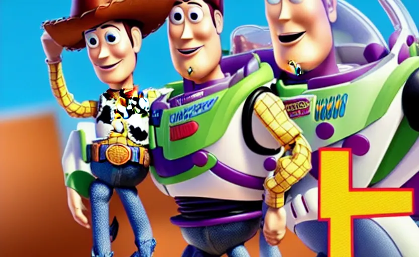 Prompt: promo footage for the live action Toy Story movie