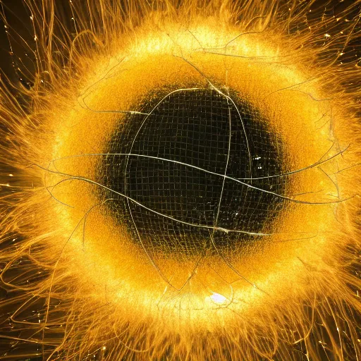 Prompt: particles colliding at cern, 8 k, ultra realistic, high energy particle collision, plasma