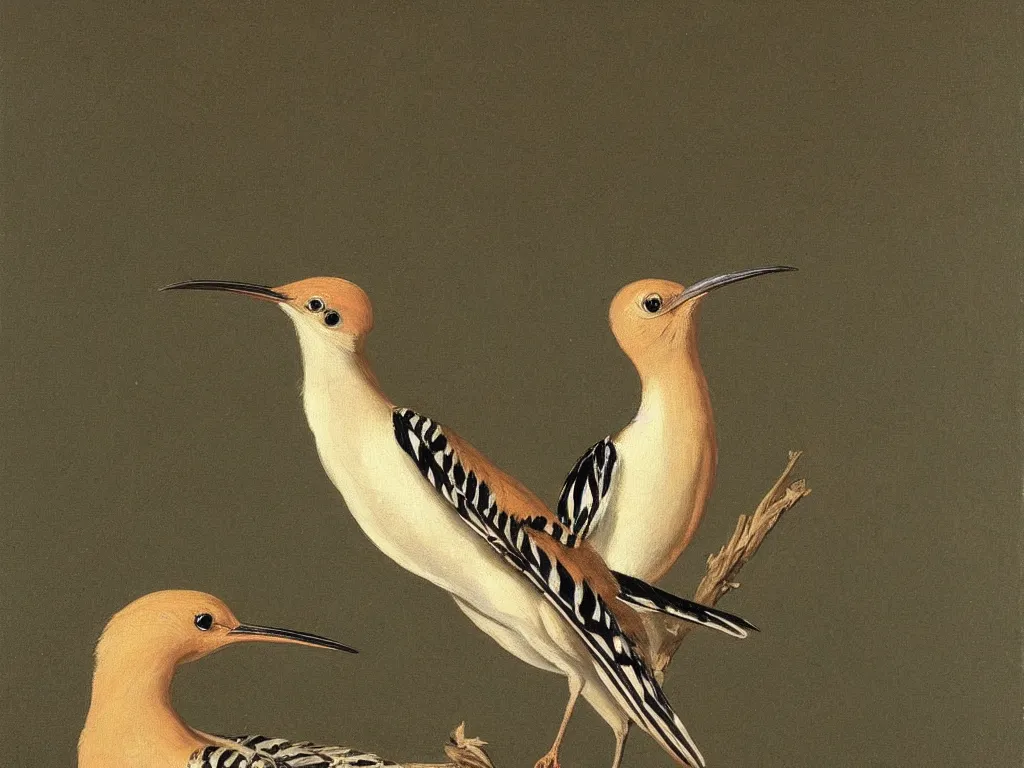 Image similar to Hoopoe. Simple, realist painting by Audubon