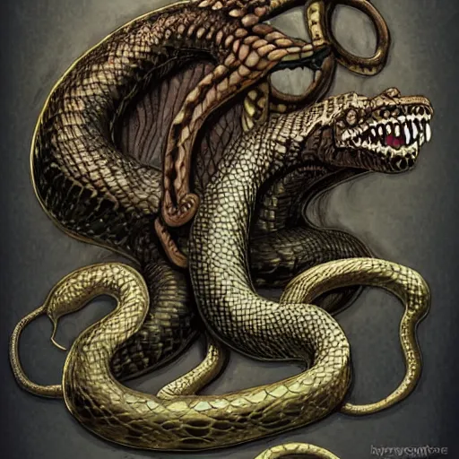 Image similar to torquoise fantasy fanged medusa, medusa head, snake heads, medusa head, snake heads, medusa head, snake tongue, snake tongue, snake eyes, hair made of snake eyes, fantasy game art, fantasy rpg, league of legends