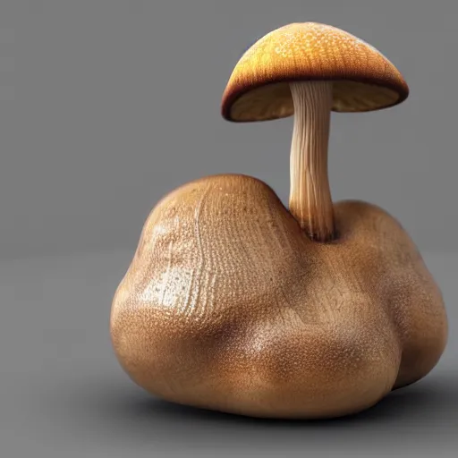 Image similar to woodcarving of multiple mushroom texture, photorealism, octane render, 8k