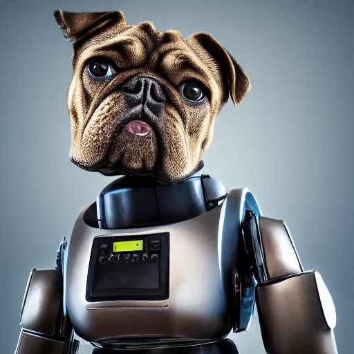 Image similar to dog robocop, photo, detailed, 4k