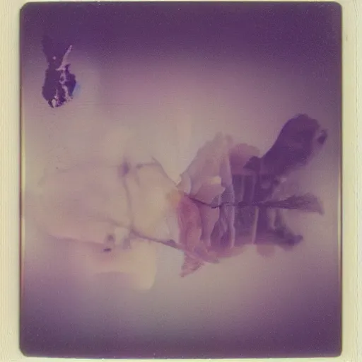 Prompt: polaroid of an artist dream double exposure