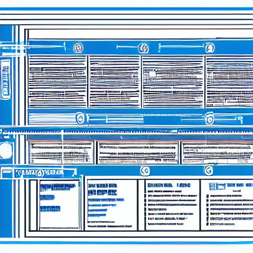 Prompt: detailed blue - print of web - site