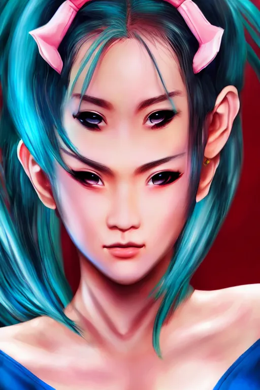 Prompt: Chun Lil , Street Fighter , pretty face, ultra detailed, digital art, 8k ,character ,realistic, portrait, hyperrealistic