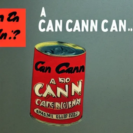 Image similar to can a can can itself if it cant because a can cant can itself