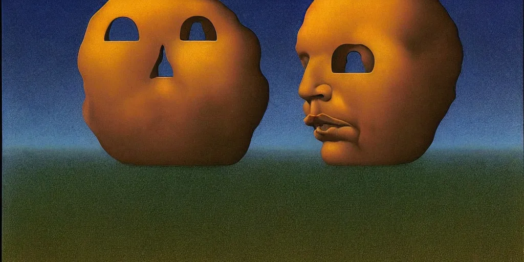 Image similar to A transcendence of higher dimension by Richard Corben, by by René Magritte, surrealism, gothic, baroque