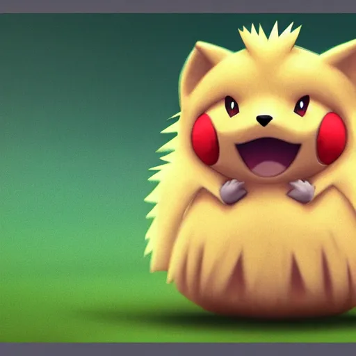 Image similar to A pokemon that looks like A hedgehog without thorns, clothed in a layer of shadows ，Trending on art station. Unreal engine.