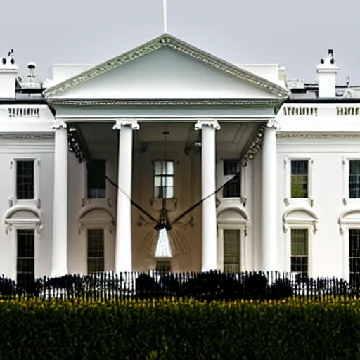 Image similar to white house made of brown cardboard, photographic box fort, hyperdetailed